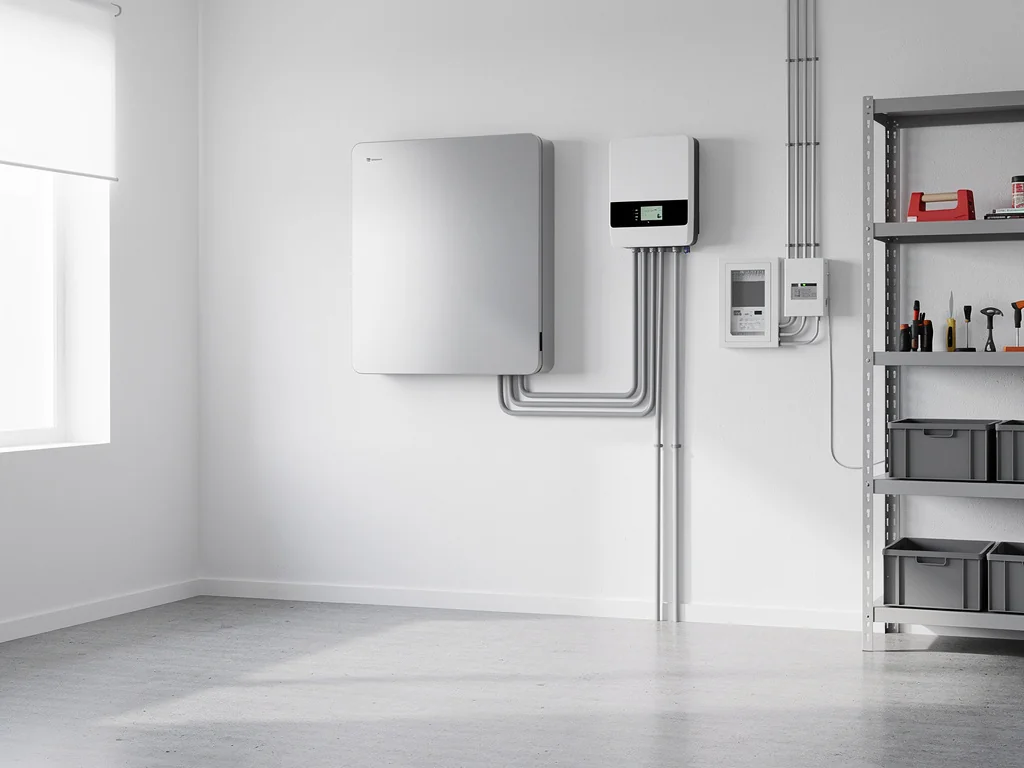 Batterie de stockage domestique reliée à une installation photovoltaïque